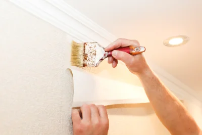 Pose de papier peint à Agnos — revêtements muraux et toiles de verre